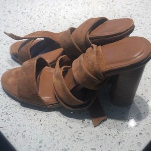 Joie Suede Tie Up Heels